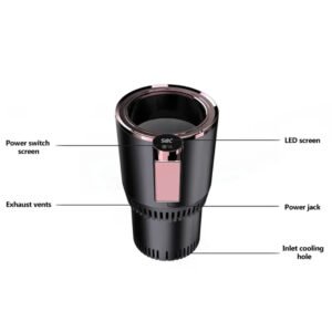 2-in-1 Car Cup Holder with Cooling & Heating Features